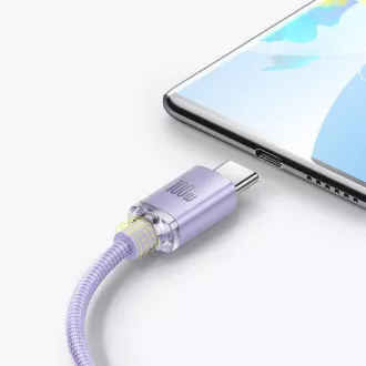 Baseus CAJY000505 Crystal Shine Series Datový Kabel USB - USB-C 100W 2m Purple