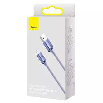 Baseus CAJY000505 Crystal Shine Series Datový Kabel USB - USB-C 100W 2m Purple