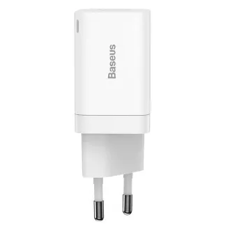 Baseus CCSUPP-E02 Super Si Quick Nabíječka USB + USB-C 30W White Baseus CCSUPP-E02 Super Si Quick Nabíječka USB + USB-C 30W White