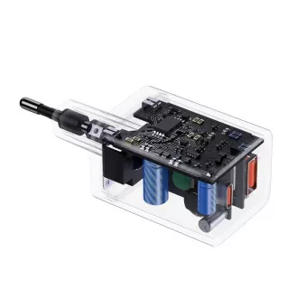 Baseus CCSUPP-E02 Super Si Quick Nabíječka USB + USB-C 30W White Baseus CCSUPP-E02 Super Si Quick Nabíječka USB + USB-C 30W White