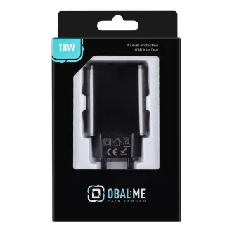OBAL:ME Cestovní Nabíječka USB-A 18W Black OBAL:ME Cestovní Nabíječka USB-A 18W Black
