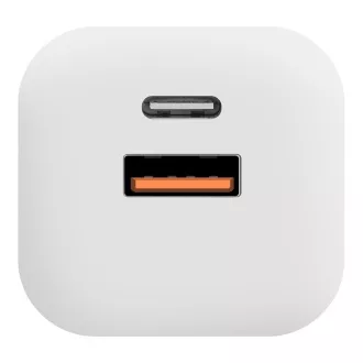 OBAL:ME GaN Cestovní Nabíječka USB-A + USB-C 36W White OBAL:ME GaN Cestovní Nabíječka USB-A + USB-C 36W White