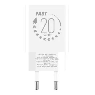 OBAL:ME Cestovní Nabíječka USB-A + USB-C 20W + 2x kabel 1m White OBAL:ME Cestovní Nabíječka USB-A + USB-C 20W + 2x kabel 1m White