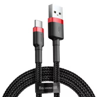 Baseus datový kabel Cafule USB-C 2m 2A červeno-černý Baseus datový kabel Cafule USB-C 2m 2A červeno-černý