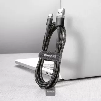 Baseus datový kabel Cafule USB-C 2m 2A šedo-černý Baseus datový kabel Cafule USB-C 2m 2A šedo-černý