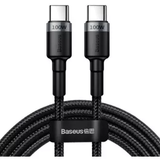 Baseus datový kabel Cafule USB-C PD2.0 100W 2m 20V 5A šedo-černý Baseus datový kabel Cafule USB-C PD2.0 100W 2m 20V 5A šedo-černý