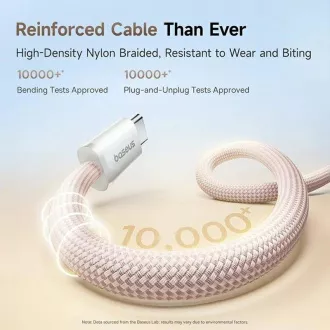 Baseus Dynamic 4 Pro Series Datový Kabel USB-C - USB-C 100W 1m Baby Pink Baseus Dynamic 4 Pro Series Datový Kabel USB-C - USB-C 100W 1m Baby Pink