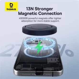 Baseus bezdrátová nabíjecí magnetická podložka Simple Mini4 Qi2 15W černá Baseus bezdrátová nabíjecí magnetická podložka Simple Mini4 Qi2 15W černá