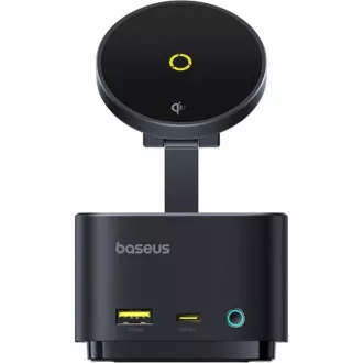 Baseus Nabíjecí stanice MagPro 7v1 s bezdrátovým nabíjením 15W cosmic black Baseus Nabíjecí stanice MagPro 7v1 s bezdrátovým nabíjením 15W cosmic black