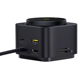 Baseus Nabíjecí stanice MagPro 7v1 s bezdrátovým nabíjením 15W cosmic black Baseus Nabíjecí stanice MagPro 7v1 s bezdrátovým nabíjením 15W cosmic black