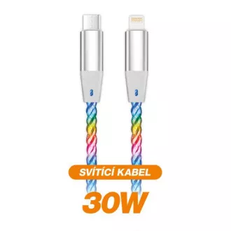 ALIGATOR Datový kabel LIGHT 3A, 30W USB-C/Lightning 1,2m ALIGATOR Datový kabel LIGHT 3A, 30W USB-C/Lightning 1,2m