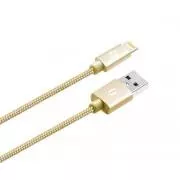 ALIGATOR PREMIUM 2A kabel, Lightning 2m, zlatý