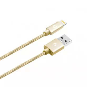 ALIGATOR PREMIUM 2A kabel, Lightning 2m, zlatý ALIGATOR PREMIUM 2A kabel, Lightning 2m, zlatý