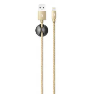 ALIGATOR PREMIUM 2A kabel, Lightning 2m, zlatý ALIGATOR PREMIUM 2A kabel, Lightning 2m, zlatý