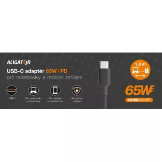 Aligator Power Delivery 65W USB-C adaptér