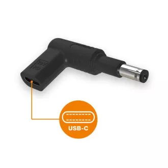 Aligator USB-C napájecí redukce 4,8 x 1,7 mm (prodloužená) pro notebooky Asus/Compaq/HP Aligator USB-C napájecí redukce 4,8 x 1,7 mm (prodloužená) pro notebooky Asus/Compaq/HP