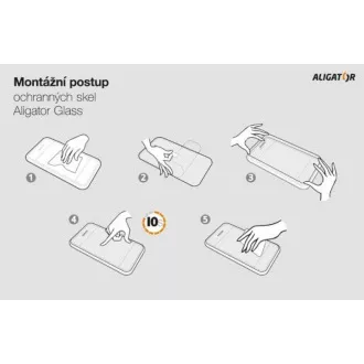 Aligator Ochranné tvrzené sklo GLASS PRINT, iPhone 14 Pro, černá, celoplošné lepení Aligator Ochranné tvrzené sklo GLASS PRINT, iPhone 14 Pro, černá, celoplošné lepení