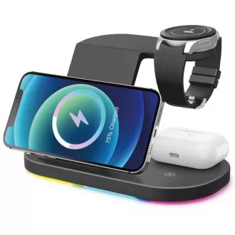Aligator Stanice Smart Station S s bezdrátovým nabíjením 3v1, 15W Aligator Stanice Smart Station S s bezdrátovým nabíjením 3v1, 15W
