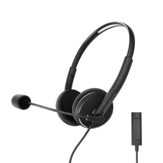 Energy Sistem Headset Office 2+, komunikační sluchátka s mikrofonem, ovládání hlasitosti a ztlumován Energy Sistem Headset Office 2+, komunikační sluchátka s mikrofonem, ovládání hlasitosti a ztlumován