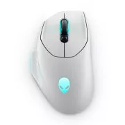 Dell Alienware 620M/Herní/Optická/Pro praváky/26 000 DPI/Drátová+bezdrátová/Bílá