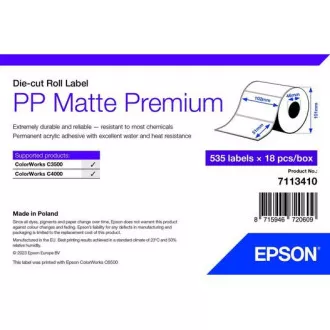 PP Matte Label Premium, 102mm x 51mm, 535 Labels PP Matte Label Premium, 102mm x 51mm, 535 Labels