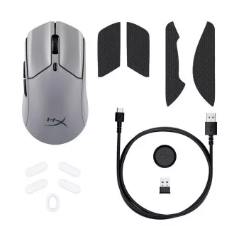 HyperX Pulsefire Haste 2 Pro/Herní/Optická/Pro praváky/26 000 DPI/USB+BT/Šedá HyperX Pulsefire Haste 2 Pro/Herní/Optická/Pro praváky/26 000 DPI/USB+BT/Šedá