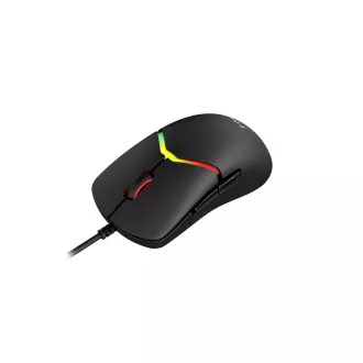 HyperX Pulsefire Saga/Herní/Optická/Pro praváky/26 000 DPI/Drátové USB-A/Černá