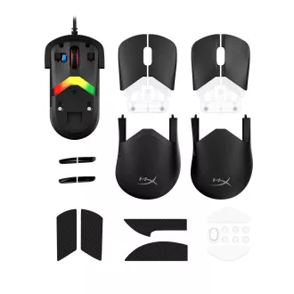 HyperX Pulsefire Saga/Herní/Optická/Pro praváky/26 000 DPI/Drátové USB-A/Černá