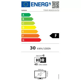 Lenovo ThinkVision/T32UD-40/31,5"/IPS/4K UHD/60Hz/4ms/Černá/3R Lenovo ThinkVision/T32UD-40/31,5"/IPS/4K UHD/60Hz/4ms/Černá/3R