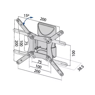 TB TV wall mount TB-152 up to 37", 20kg max VESA 200x200 TB TV wall mount TB-152 up to 37", 20kg max VESA 200x200