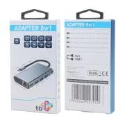 TB Touch USB C 8v1 - HDMI 2x, USB, VGA, RJ45, PD