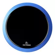 All New, Bezdrátová nabíječka, ultra tenká, pro telefon, modrá, 5/9V, 10W, ochrana proti přehřátí, Qi