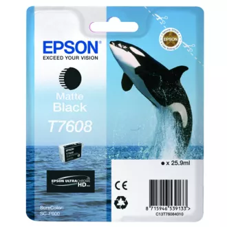 Epson T7608 (C13T76084N10) - cartridge, matt black (matně černá) Epson T7608 (C13T76084N10) - cartridge, matt black (matně černá)