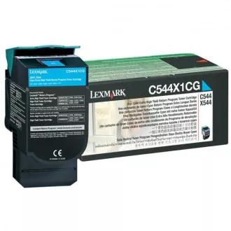 Lexmark C544X1CG - toner, cyan (azurový) Lexmark C544X1CG - toner, cyan (azurový)