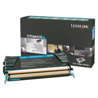 Lexmark C734A1CG - toner, cyan (azurový) Lexmark C734A1CG - toner, cyan (azurový)