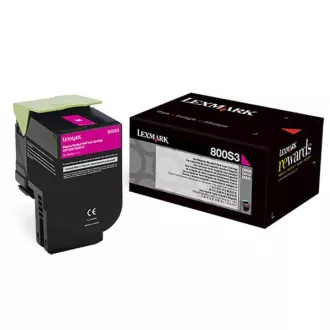 Lexmark 80C0S30 - toner, magenta (purpurový) Lexmark 80C0S30 - toner, magenta (purpurový)