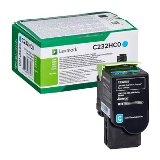 Lexmark C232HC0 - toner, cyan (azurový) Lexmark C232HC0 - toner, cyan (azurový)