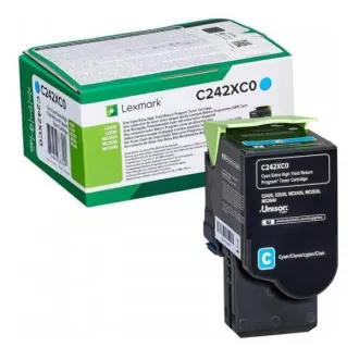 Lexmark C242XC0 - toner, cyan (azurový) Lexmark C242XC0 - toner, cyan (azurový)