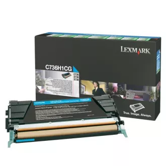 Lexmark C736H1CG - toner, cyan (azurový)