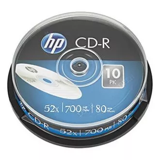 HP CD-R, CRE00019-3, 69308, 10-pack, 700MB, 52x, 80min., 12cm, bez možnosti potisku, cake box, pro archivaci dat HP CD-R, CRE00019-3, 69308, 10-pack, 700MB, 52x, 80min., 12cm, bez možnosti potisku, cake box, pro archivaci dat