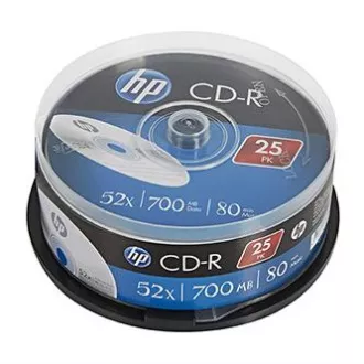 HP CD-R, CRE00015-3, 69311, 25-pack, 700MB, 52x, 80min., 12cm, bez možnosti potisku, cake box, pro archivaci dat HP CD-R, CRE00015-3, 69311, 25-pack, 700MB, 52x, 80min., 12cm, bez možnosti potisku, cake box, pro archivaci dat
