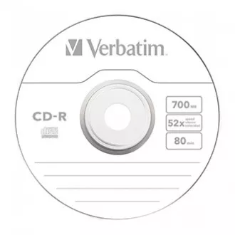 Verbatim CD-R, 43787, Extra Protection, 50-pack, 700MB, 52x, 80min., 12cm, bez možnosti potisku, wrap, pro archivaci dat Verbatim CD-R, 43787, Extra Protection, 50-pack, 700MB, 52x, 80min., 12cm, bez možnosti potisku, wrap, pro archivaci dat