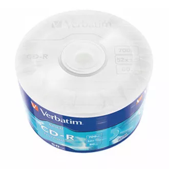 Verbatim CD-R, 43787, Extra Protection, 50-pack, 700MB, 52x, 80min., 12cm, bez možnosti potisku, wrap, pro archivaci dat Verbatim CD-R, 43787, Extra Protection, 50-pack, 700MB, 52x, 80min., 12cm, bez možnosti potisku, wrap, pro archivaci dat