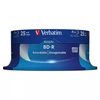 Verbatim BD-R, Single Layer 25GB, spindle, 43837, 6x, 25-pack Verbatim BD-R, Single Layer 25GB, spindle, 43837, 6x, 25-pack