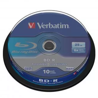 Verbatim BD-R, Single Layer 25GB, cake box, 43742, 6x, 10-pack, pro archivaci dat Verbatim BD-R, Single Layer 25GB, cake box, 43742, 6x, 10-pack, pro archivaci dat