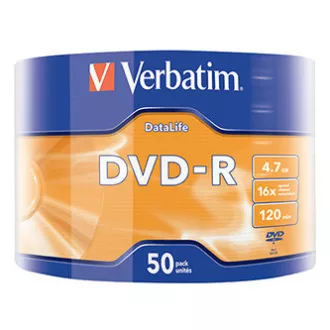 Verbatim DVD-R, Matt Silver, 43791, 4.7GB, 16x, wrap, 50-pack, bez možnosti potisku, 12cm, pro archivaci dat Verbatim DVD-R, Matt Silver, 43791, 4.7GB, 16x, wrap, 50-pack, bez možnosti potisku, 12cm, pro archivaci dat