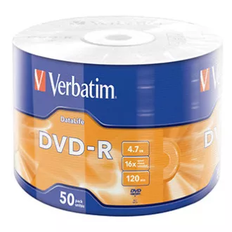 Verbatim DVD-R, Matt Silver, 43791, 4.7GB, 16x, wrap, 50-pack, bez možnosti potisku, 12cm, pro archivaci dat Verbatim DVD-R, Matt Silver, 43791, 4.7GB, 16x, wrap, 50-pack, bez možnosti potisku, 12cm, pro archivaci dat