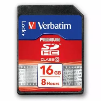 Verbatim paměťová karta Secure Digital Card Premium U1, 16GB, SDHC, 43962, UHS-I U1 (Class 10) Verbatim paměťová karta Secure Digital Card Premium U1, 16GB, SDHC, 43962, UHS-I U1 (Class 10)
