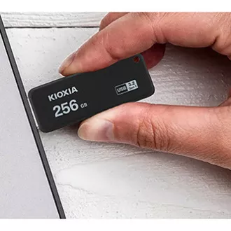 Kioxia USB flash disk, USB 3.0, 256GB, Yamabiko U365, Yamabiko U365, černý, LU365K256GG4 Kioxia USB flash disk, USB 3.0, 256GB, Yamabiko U365, Yamabiko U365, černý, LU365K256GG4