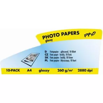 Logo 16066, foto papír, lesklý, bílý, A4, 260 g/m2, 2880dpi, 10 ks, inkoustový Logo 16066, foto papír, lesklý, bílý, A4, 260 g/m2, 2880dpi, 10 ks, inkoustový